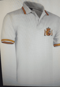 POLO BLANCO ESCUDO ESPAÑA -XXL-